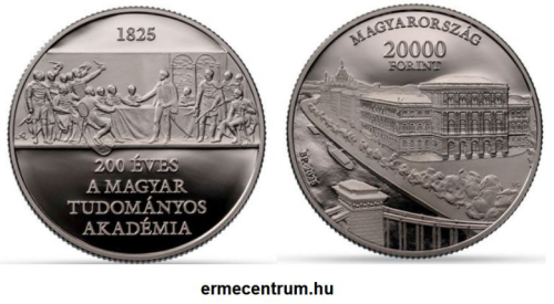 2025.évi 200 éves a Magyar Tudományos Akadémia ezüst emlékérme, proof